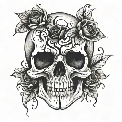 Bleeding Skull Surrounded