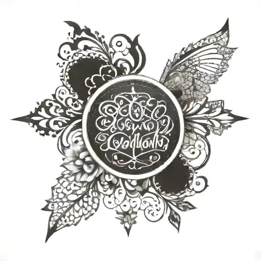 A Beautiful And Intricate Design Incorporating The Names Of Your Children In A Creative Way