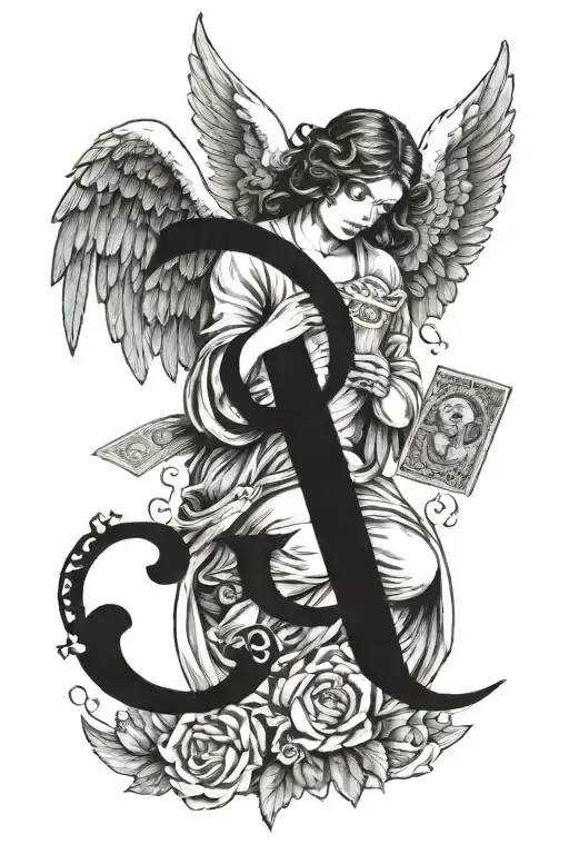 Angel With Money Letter G Letters