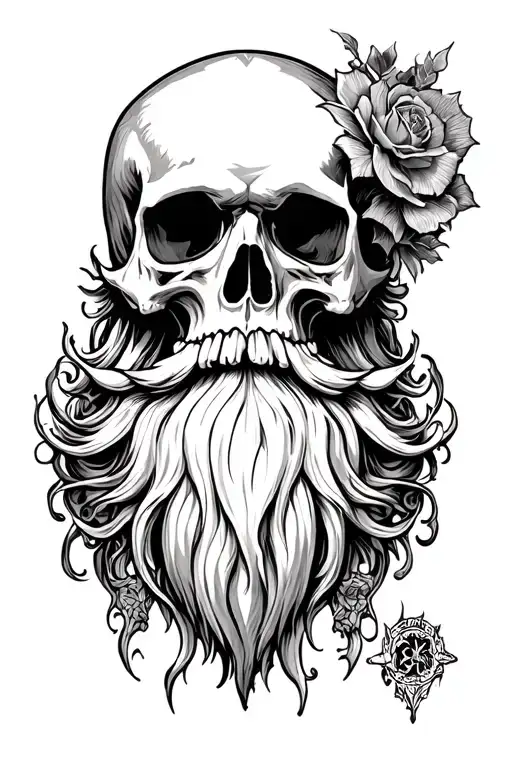White Beard Skull One Piece