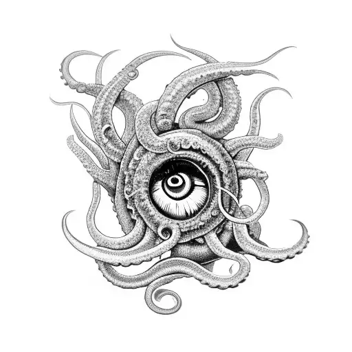 Dagger Two Tentacles Kraken Eye