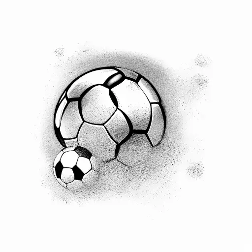 Little Boy Palying Soccer With A Ball