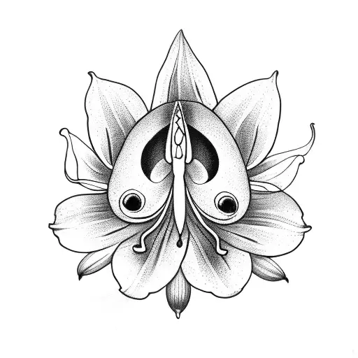 A Lily Of The Valley With A Butterfly