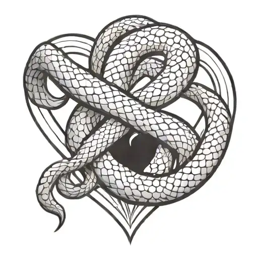 Heart And Snake Intertwined