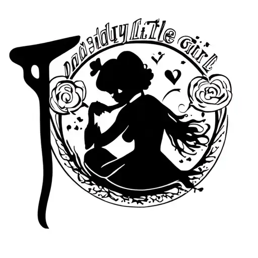 Daddy's Little Girl Branding Iron With A Silhouette