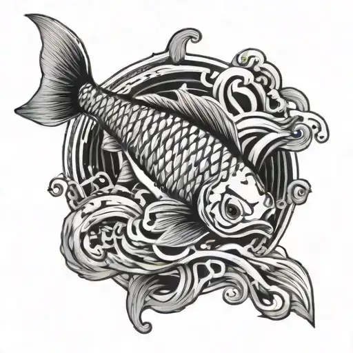 Carp Jumping Out Of The Water