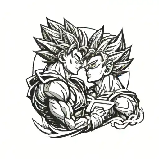 Goku And Vegeta Kissing Darkness Dark Moon