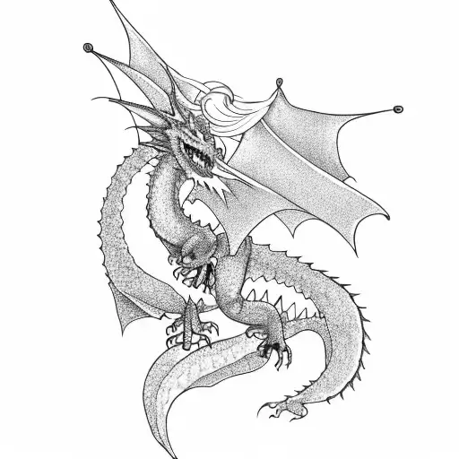 Girl Riding A Dragon