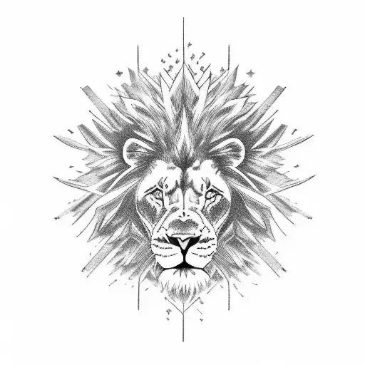 Lion Samurai Honolulu Blue Tattoo