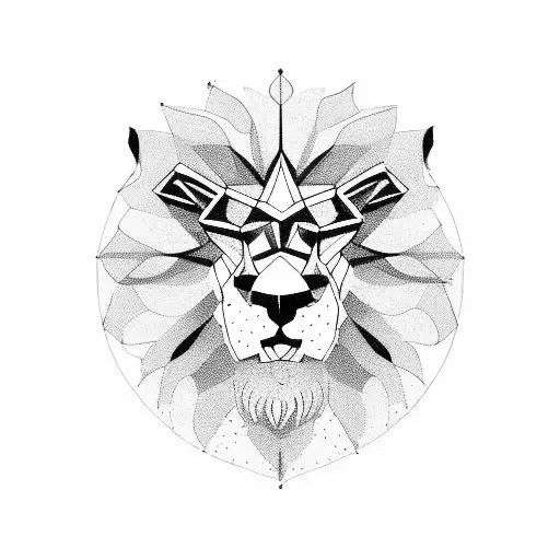 Israeli Map With A Lion Head