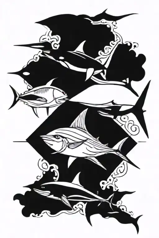 Swordfish And Shark With Meaning In Horoscope