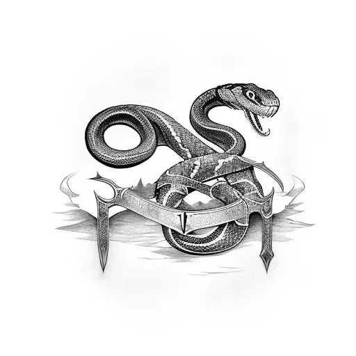 Snake In A Sword From Lord Of The Rings