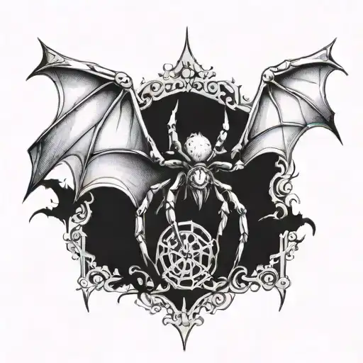 Spider With Bat Wings