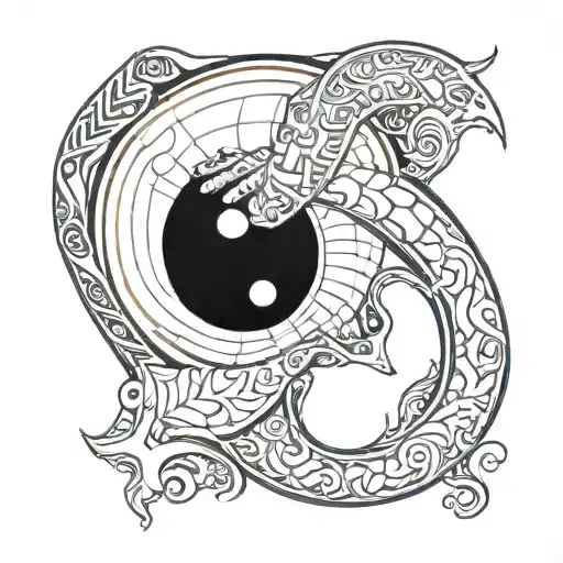 Yin Yang Symbol With Boxing Glove Inside The Symbol