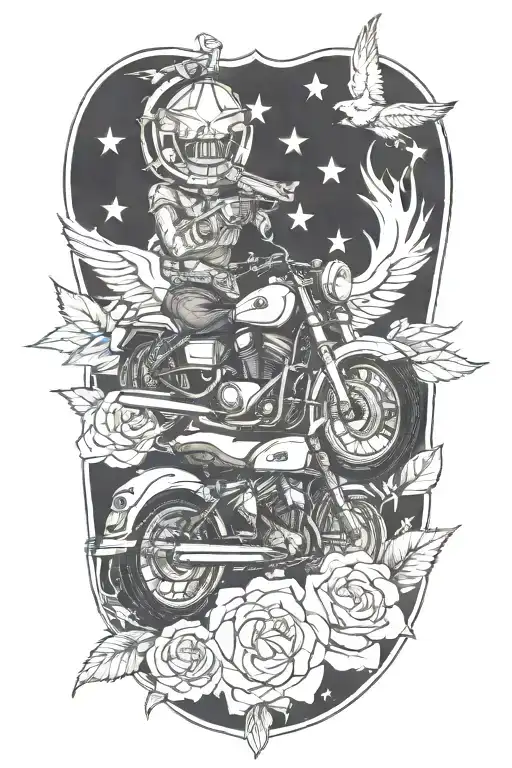 Memorial Tattoo For Dad Motorcycle