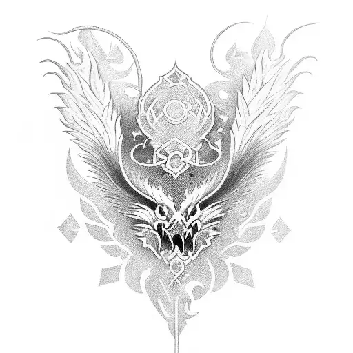 Sleeve With Phoenix And Koi Fish