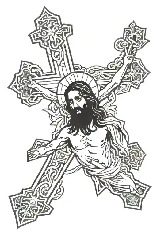 Jesus And Cross Made