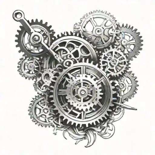 Incorporate A Detailed Clock With Gears And Tools To Symbolize The Concept Of 'Working Harder'