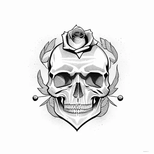 Rose With Skull In It