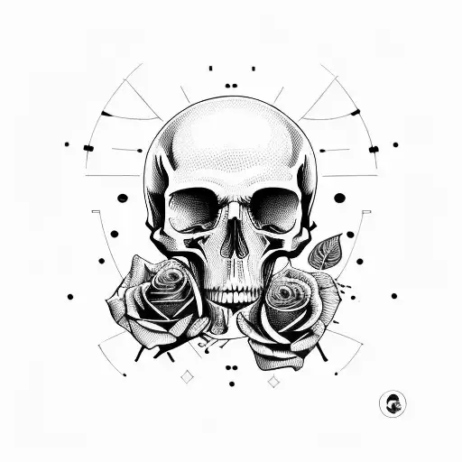 Rose With A Skull In It