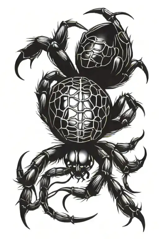 Black Widow Spider Crawling