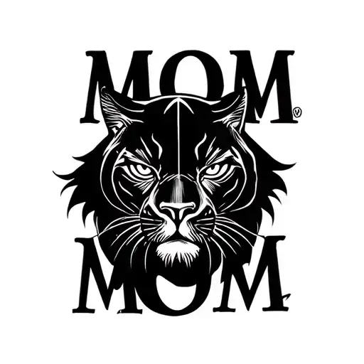 Black Panther With The Word Mom On It