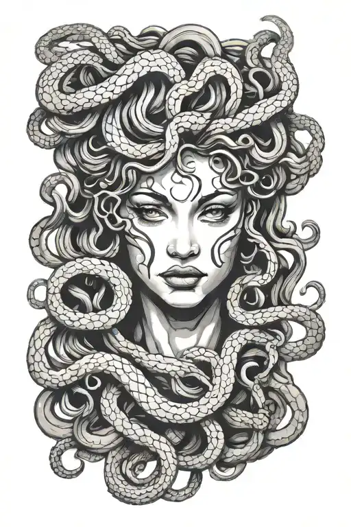 Medusa With Her Face Morphing