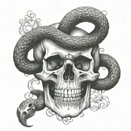 Skull And Snake