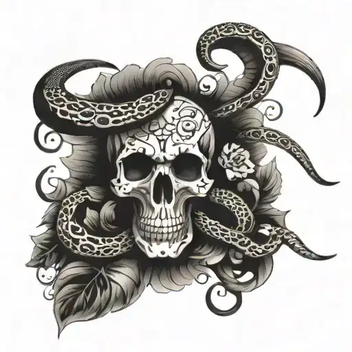 Skull And Cobra Head