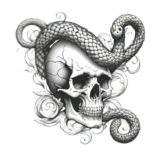 Skull And Cobra Head
