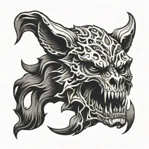 Werewolf Skull Symbolic