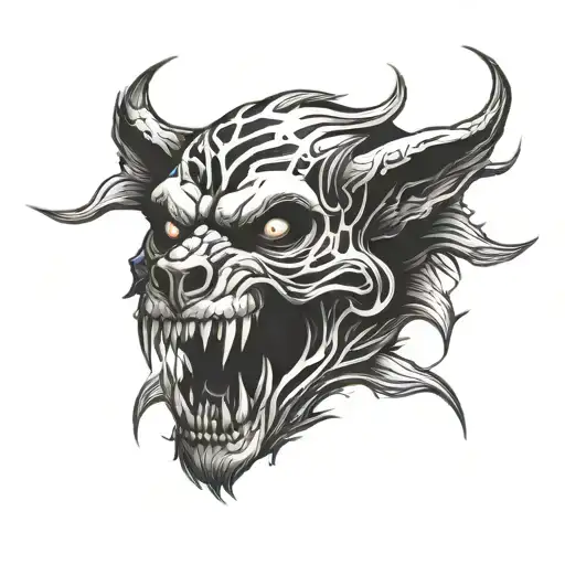 Wrath Werewolf Skull Symbolic