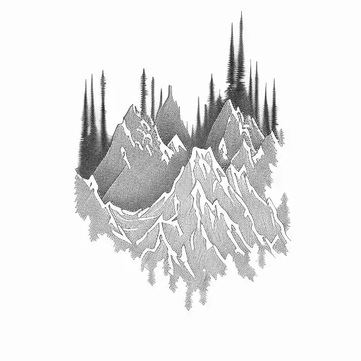 Forest Reflecting Mountains