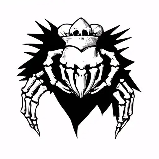Skeleton Hands Claddagh Symbol