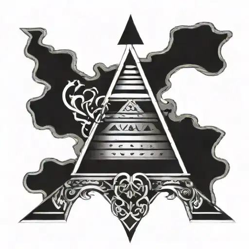 Pyramide With A Crown Above It