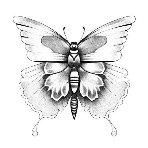 Butterfly With A Wing Of Flowers