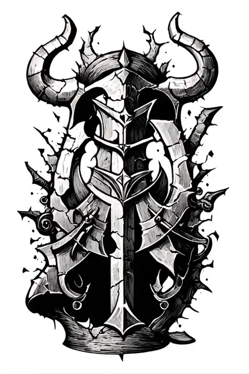 Templar Shield Cracked