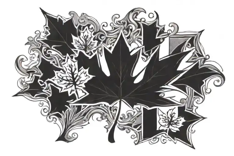 Scottish And Canada Flag Maple Leaf