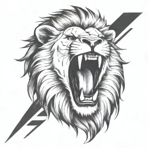 Lion Head Roaring