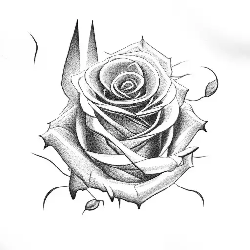 Dark Rose With Thorns