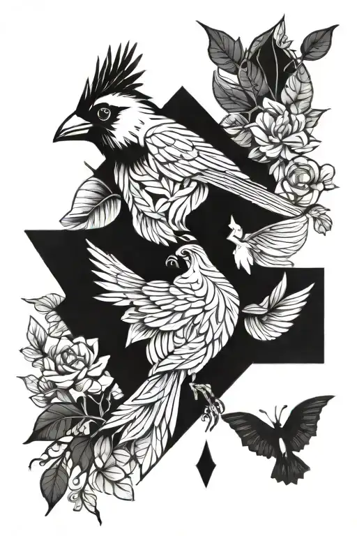 Tattoo Based On The 4 Cardinal Virtues Of Stoicism Incorporated With Elements Of Nature