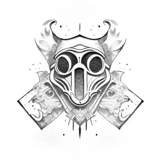 Torn And Broken Plague Doctor Mask