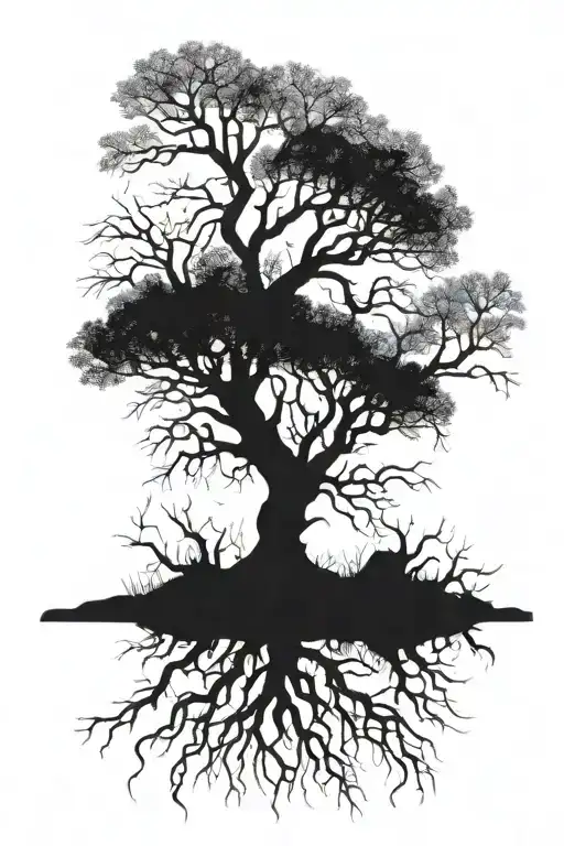 Tree Without Leaves With Roots