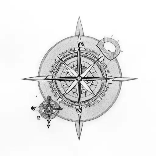 Raven With Nordic Compass