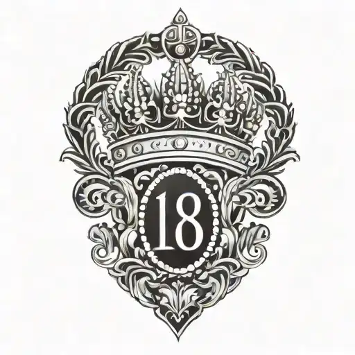 Number 186 With Crown On It