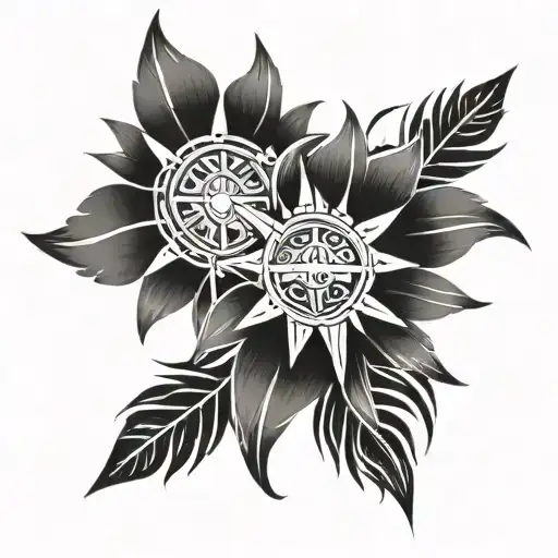 Filipino Tribal Tattoo With Filipino Sun