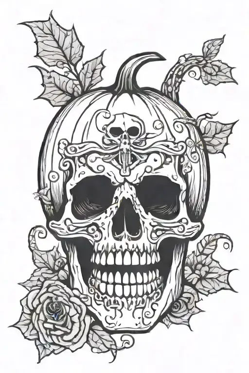 This Is What I Had Halloween Pumpkin With Skull Face