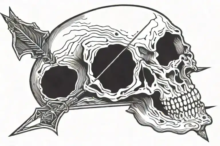 Skull With Arrow