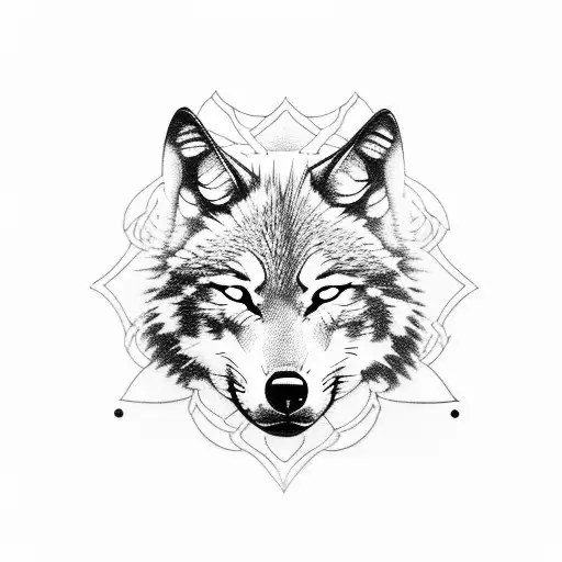 Wolf Cub Protecting A Sleeping Kitten