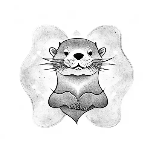 Otter Love Heart